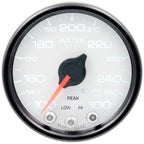 Autometer Spek-Pro Gauge Water Temp 2 1/16in 300f Stepper Motor W/Peak & Warn Wht/Blk AutoMeter Gauges