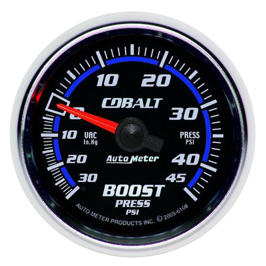Autometer Cobalt 52mm 45psi Vacuum Boost Gauge AutoMeter Gauges