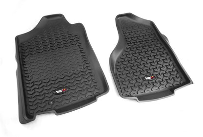 Rugged Ridge Floor Liner Front Black 2002-2011 Dodge Ram 1500 Quad Cab Rugged Ridge Floor Mats - Rubber