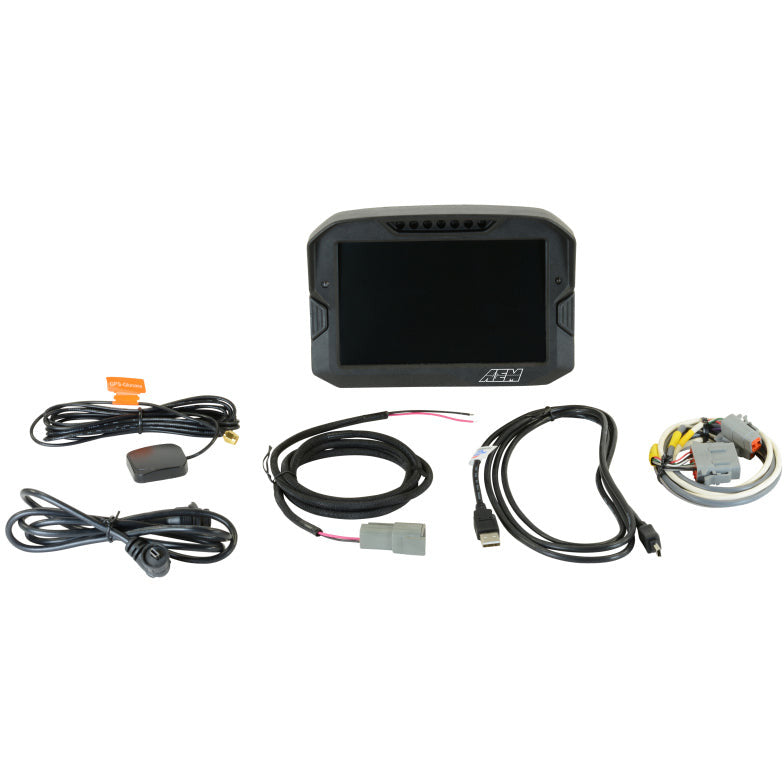 AEM CD-7 Logging GPS Enabled Race Dash Carbon Fiber Digital Display w/o VDM (CAN Input Only) AEM Gauges