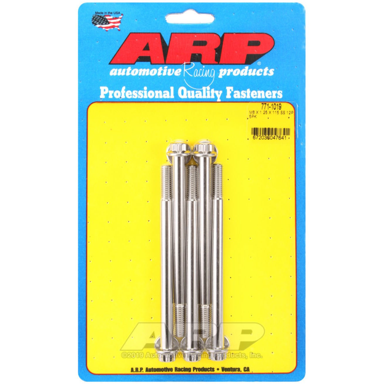 ARP M8 x 1.25 x 115 12pt Stainless Steel Bolts (5/pkg) ARP Hardware Kits - Other