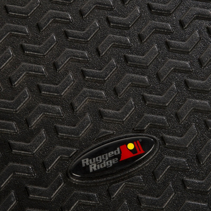 Rugged Ridge Floor Liner Cargo Black 18-21 Jeep Wrangler JL 4 Dr (Excl. 4XE Models) Rugged Ridge Floor Mats - Rubber