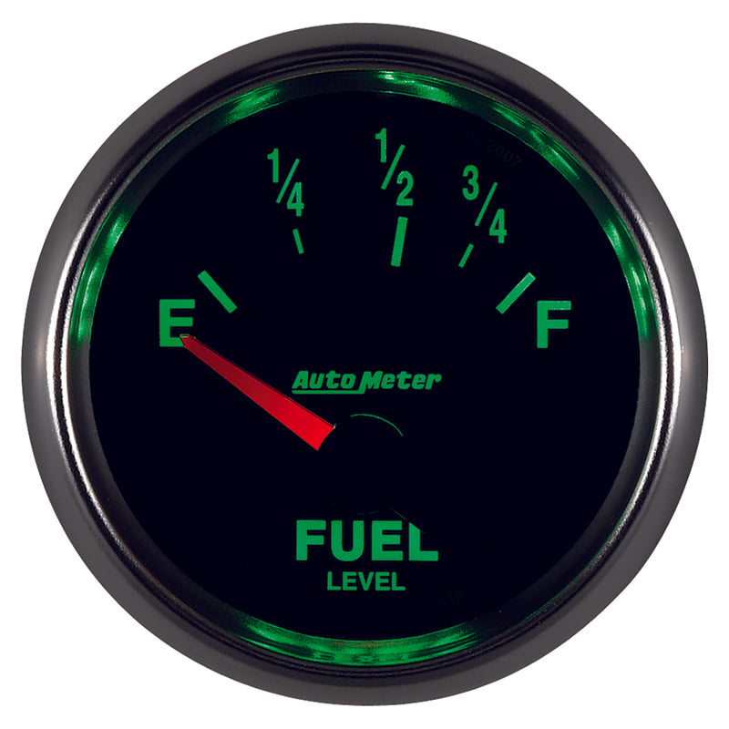 AutoMeter Gauge Fuel Level 2-1/16in. 73 Ohm(e) to 10 Ohm(f) Elec Gs AutoMeter Gauges