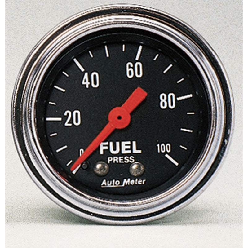 AutoMeter Gauge Fuel Pressure 2-1/16in. 100PSI Mechanical Traditional Chrome AutoMeter Gauges