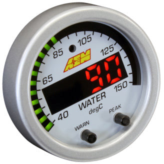 AEM X-Series Temperature 100-300F Gauge Kit (ONLY Black Bezel and Water Temp. Faceplate) AEM Gauges