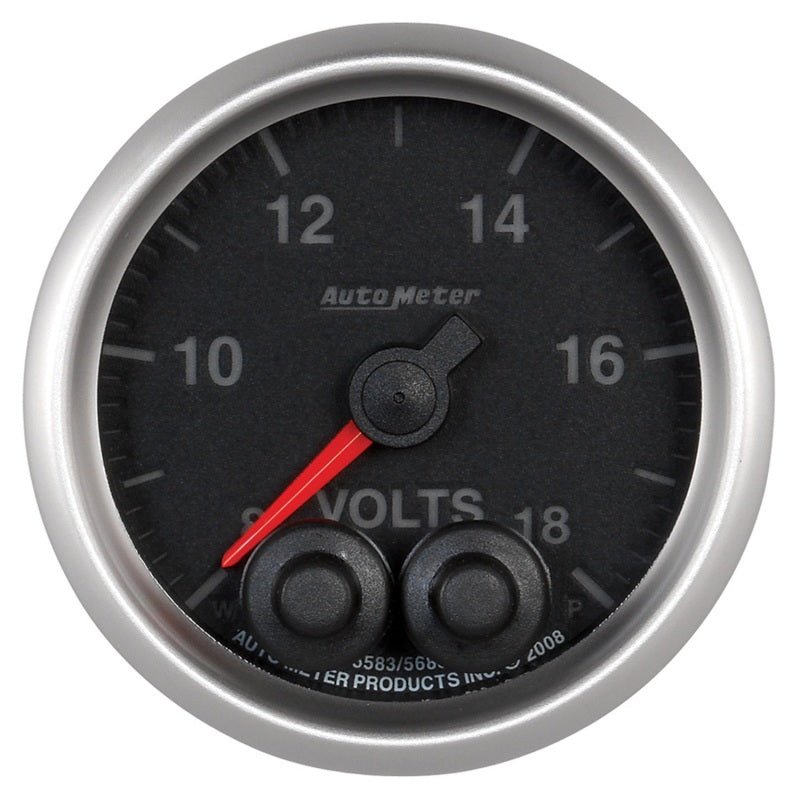 Autometer Elite 52.4mm Peak & Warn w/ Electronic Control 8-18 Volt Voltmeter AutoMeter Gauges