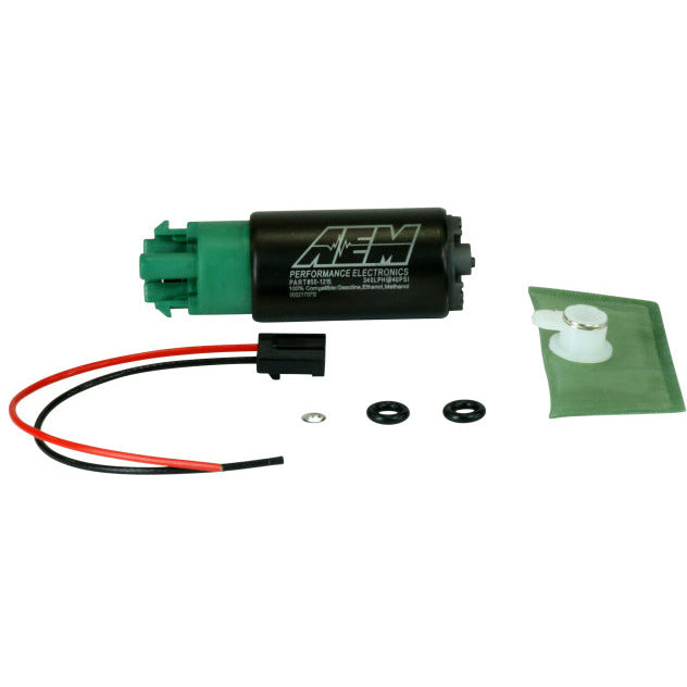 AEM 340LPH 65mm Fuel Pump Kit w/ Mounting Hooks - Ethanol Compatible AEM Fuel Pumps