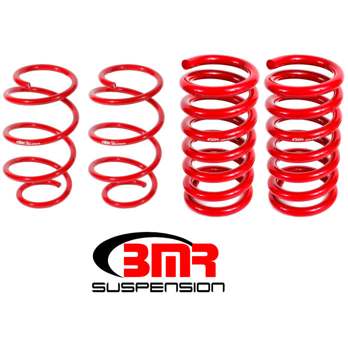 BMR 15-17 S550 Mustang Drag Version Lowering Springs (Set Of 4) - Red BMR Suspension Lowering Springs