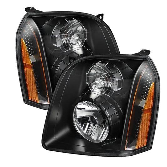 Xtune GMC Yukon Denali 07-14 Crystal Headlights Black HD-JH-GYD07-AM-BK SPYDER Headlights