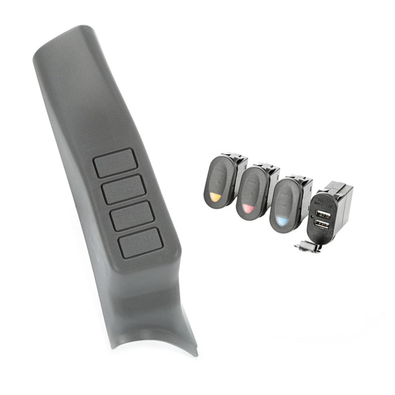 Rugged Ridge A-Pillar Pod Kit 3 Switch USB 07-10 JK/JKU Rugged Ridge Dash & Interior Trim