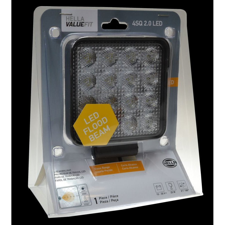 Hella ValueFit LED Work Lamps 4SQ 2.0 LED MV CR BP Hella Work Lights