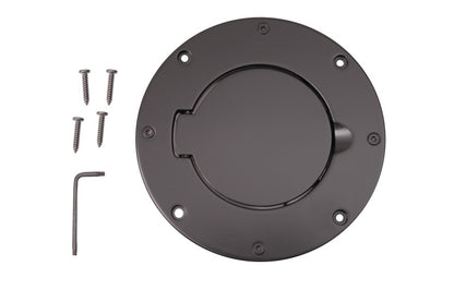 Rugged Ridge Non-Locking Gas Cap Door Black 97-06 Jeep Wrangler Rugged Ridge Fuel Caps