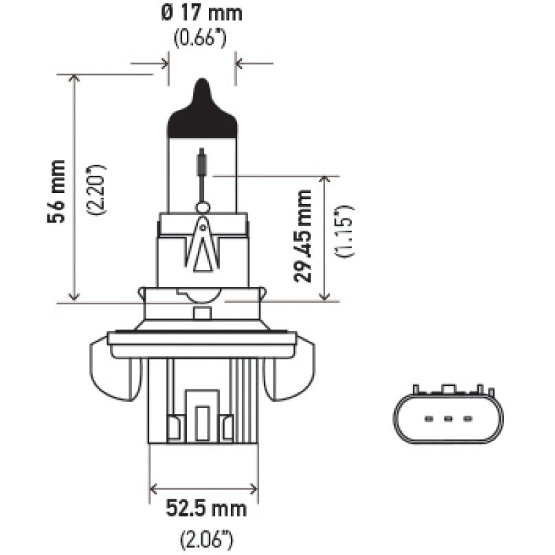 Hella Bulb H13 9008 12V 60/55W Xen Ylw Hella Bulbs