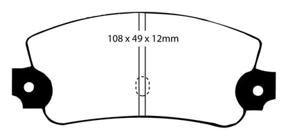 EBC 75-81 Lancia Beta 1.8L Greenstuff Rear Brake Pads