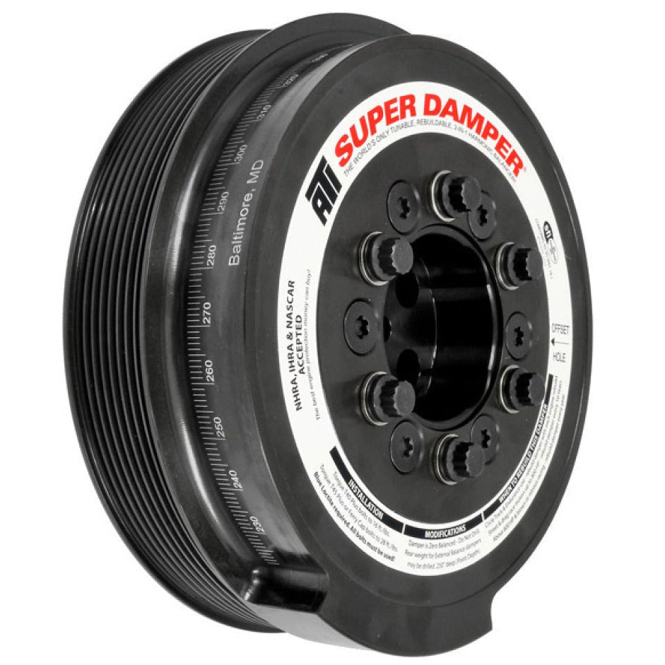 ATI Damper - 7.95in - Steel - 8 Grv - Ford 6.0 - Powerstroke - 03-07 - Ext Bal - 3 Ring - Diesel ATI Crankshaft Dampers