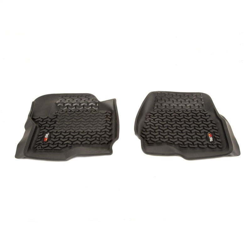 Rugged Ridge Floor Liner Front Black 2017-2018 Ford F-250 / F-350 / F-450 / F-550 Regular Rugged Ridge Floor Mats - Rubber