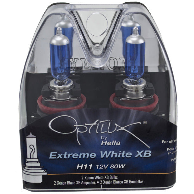 Hella Optilux XB Extreme Type H11 12V 80W Blue Bulbs - Pair Hella Bulbs