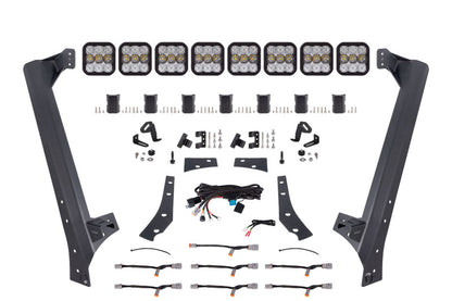 Diode Dynamics Jeep JK SS5 Pro CrossLink Windshield - White Combo Lightbar Kit