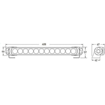 Hella LED Lamp Light Bar 9-34V 350/16in PEN MV ECE Hella Light Bars & Cubes