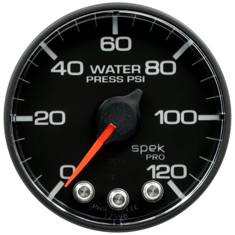 Autometer Spek-Pro Gauge Water Press 2 1/16in 120psi Stepper Motor W/ Peak & Warn AutoMeter Gauges