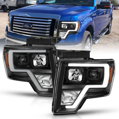 ANZO 2009-2014 Ford F-150 Projector Light Bar H.L Black Amber