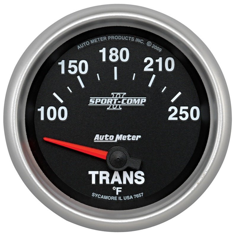 Autometer Sport-Comp II 66.7mm 100-250 Deg F Transmission Electric Temperature Gauge AutoMeter Gauges