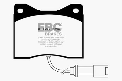 EBC 96-00 Ac Ace 5.0 Greenstuff Front Brake Pads