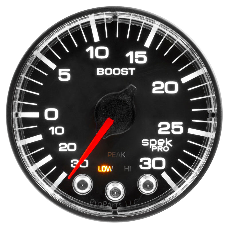 Autometer Spek-Pro 52.4mm 30inHG-30PSI Digital Stepper Motor Vac/Boost Gauge AutoMeter Gauges