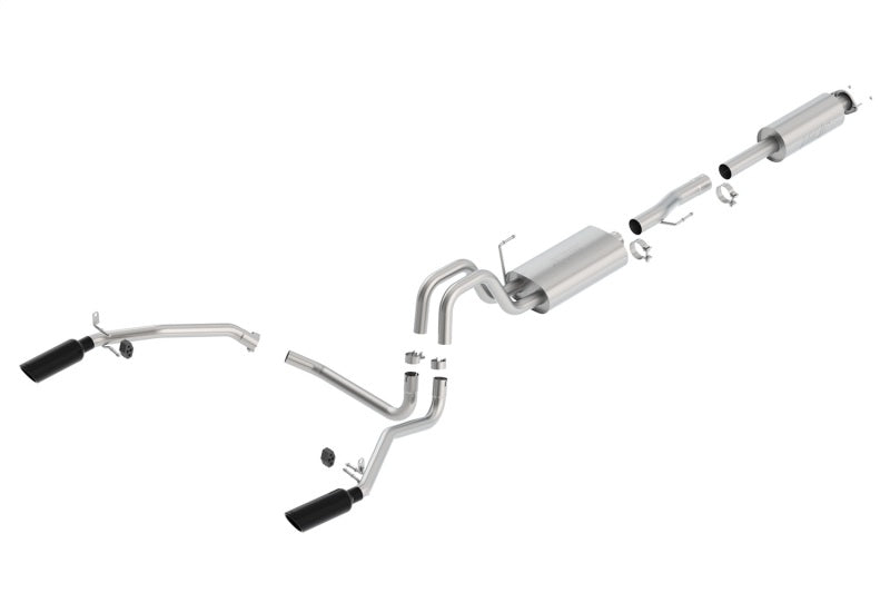 Borla 11-14 Ford F-150 5.0L Stainless Steel S-Type Catback Exhaust - 4in Tips Single Split Rear Exit