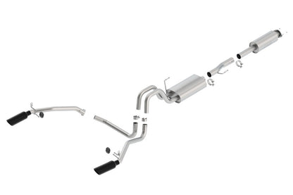 Borla 11-14 Ford F-150 5.0L Stainless Steel S-Type Catback Exhaust - 4in Tips Single Split Rear Exit