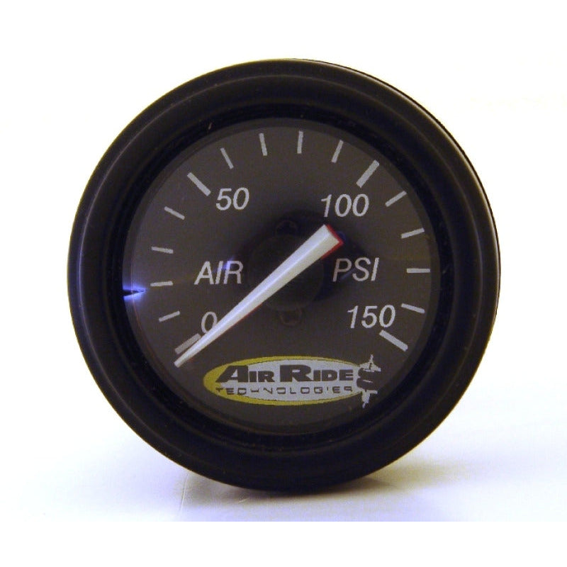 Ridetech Air Pressure Gauge Dual Needle Black Face 150psi w/ Fittings Ridetech Gauges