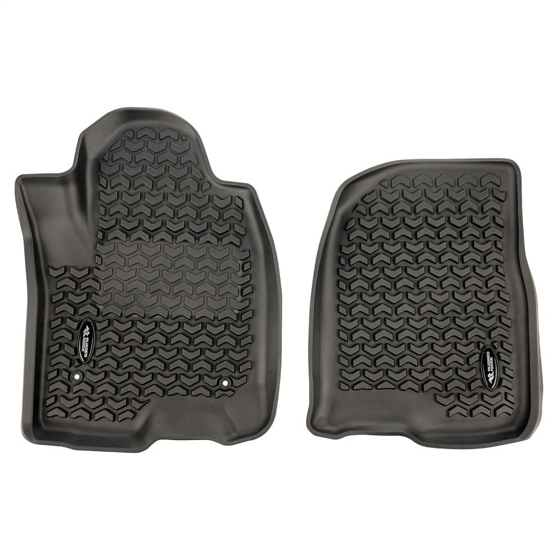 Rugged Ridge Floor Liner Front Black 2020 Chevy Silverado Crew Rugged Ridge Floor Mats - Rubber