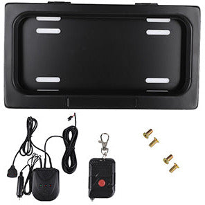 Electric License Screen Plate Cover & Holder for US Universal License (Black) FI Performance