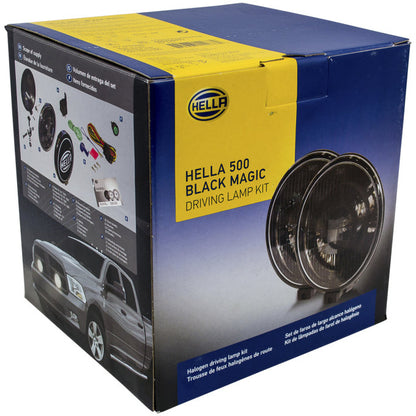 Hella 500 Series 12V Black Magic Halogen Driving Lamp Kit Hella Fog Lights