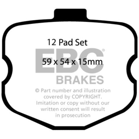 EBC 06-08 Chevrolet Corvette (C6) 7.0 (Z06) Yellowstuff Front Brake Pads EBC Brake Pads - Performance