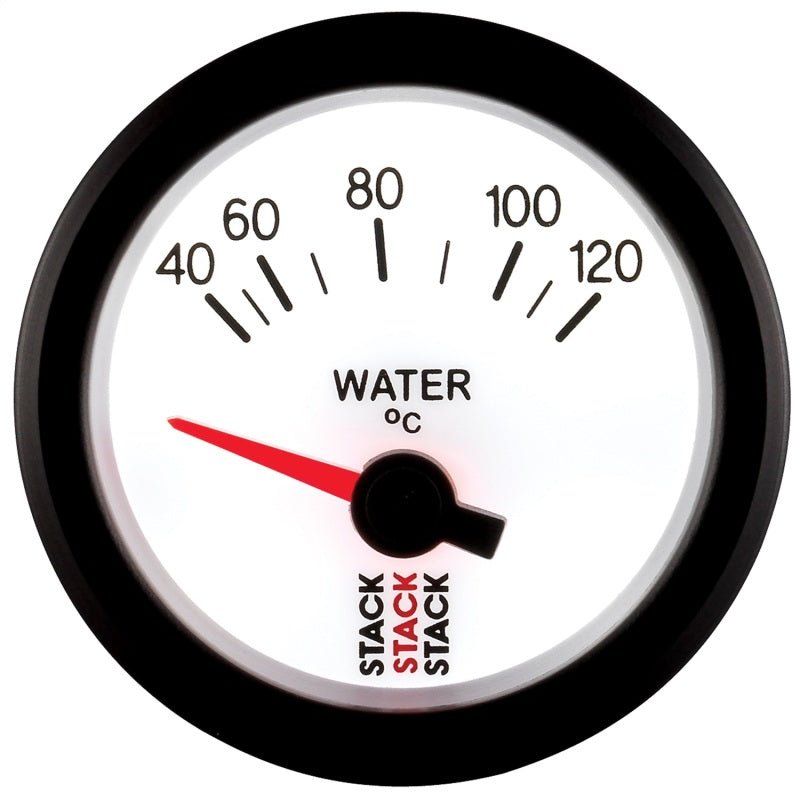 Autometer Stack 52mm 40-120 Deg C M10 Male Electric Water Temp Gauge - White AutoMeter Gauges