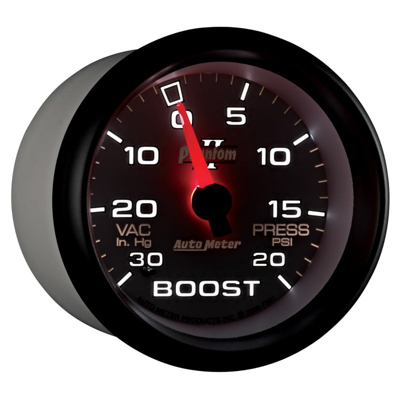 AutoMeter Gauge Vac/Boost 2-5/8in. 30Inhg-20PSI Mechanical Phantom II AutoMeter Gauges