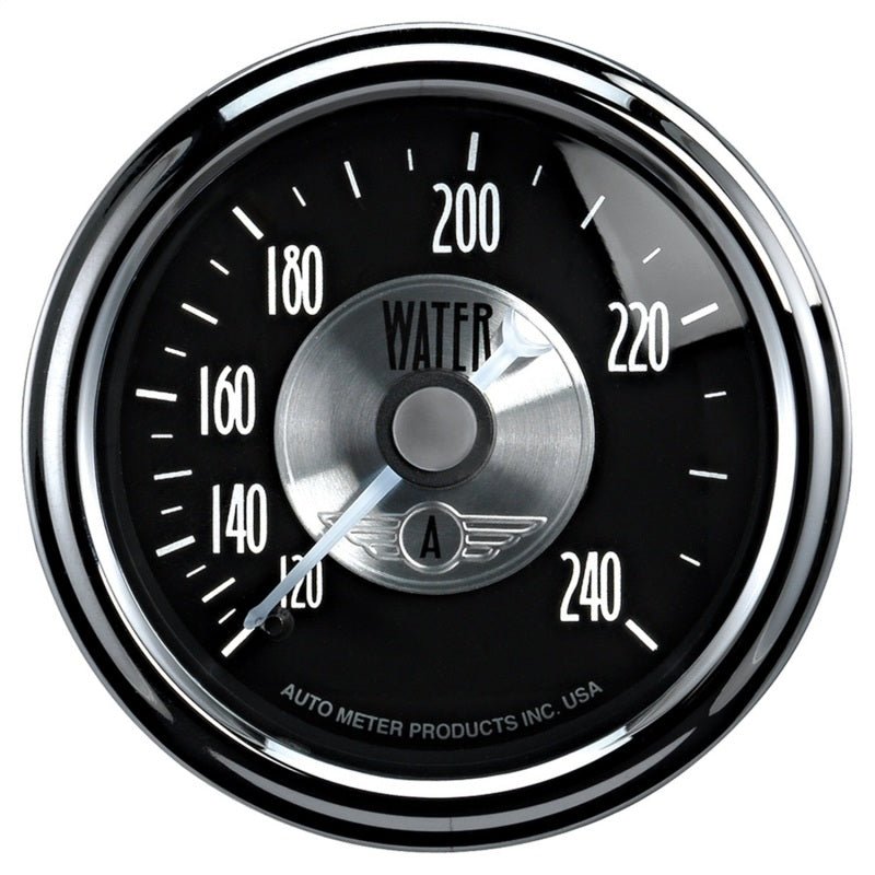 Autometer Prestige Series Black Diamond 2-1/16in 120-240 Deg F Water Temp Gauge AutoMeter Gauges