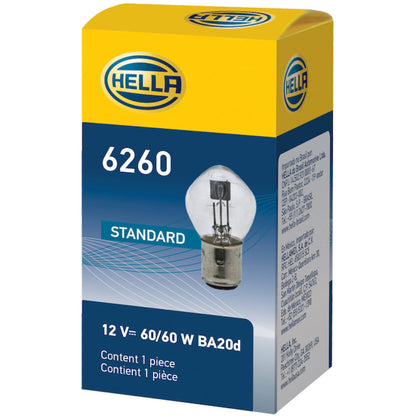 Hella Bulb 6260 12V 60/60W Ba20D B11 S2 Hella Bulbs