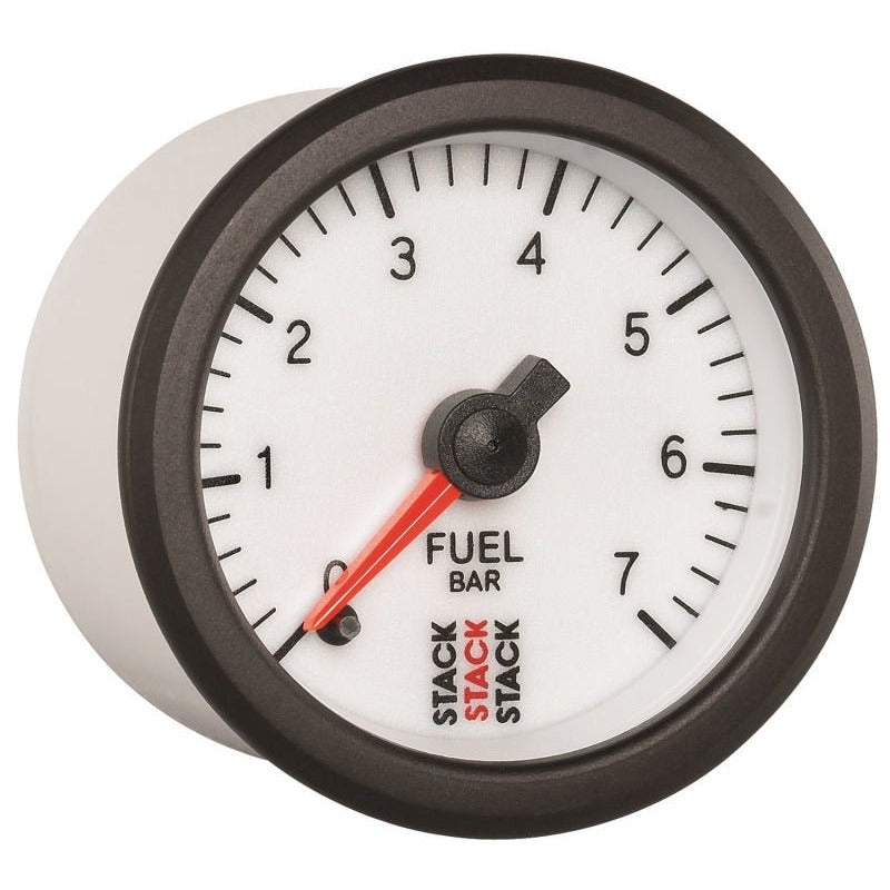 Autometer Stack 52mm 0-7 Bar M10 Male Pro Stepper Motor Fuel Pressure Gauge - White AutoMeter Gauges