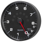 Autometer Spek-Pro Gauge Tachometer 5in 8K Rpm W/Shift Light & Peak Mem Black/Black AutoMeter Gauges