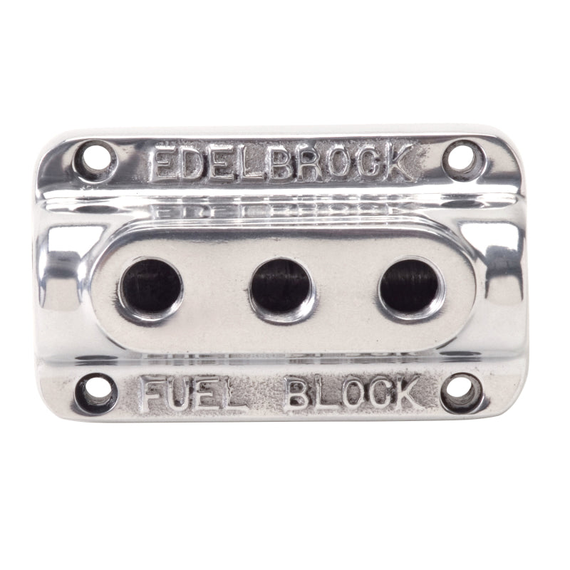 Edelbrock Fuel Block Triple Polished