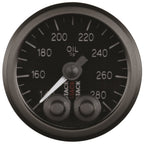 Autometer Stack Instruments 52mm 140-280 Deg F 1/8in NPTF Male Pro Control Oil Temp Gauge - Black AutoMeter Gauges