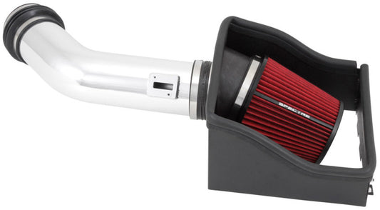 Spectre 11-14 Ford F150 SVT Raptor V8-6.2L F/I Air Intake Kit - Polished w/Red Filter