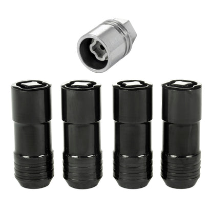 McGard Wheel Lock Nut Set - 4pk. (Cone Seat) M14X2.0 / 13/16 Hex / 2.25in. Length - Black