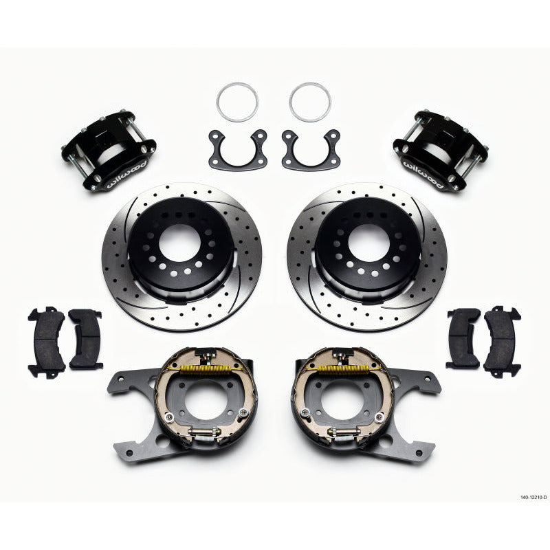 Wilwood D154 P/S Park Brake Kit Drilled Small Ford 2.66in Offset Wilwood Big Brake Kits