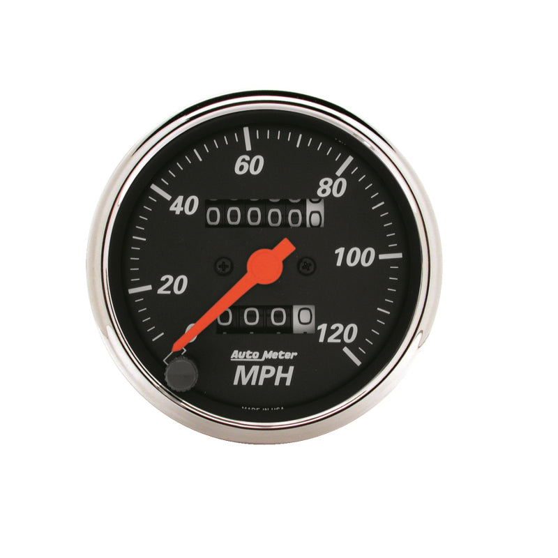 AutoMeter Gauge Speedometer 3-1/8in. 120MPH Mechanical Designer Black AutoMeter Gauges