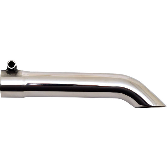Gibson Turn Down Slash-Cut Tip - 1.5in OD/1.5in Inlet/8in Length - Stainless Gibson Tips