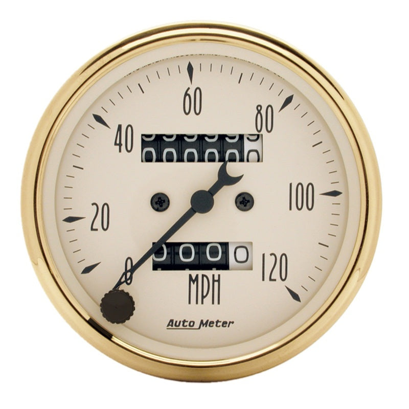 AutoMeter Gauge Speedometer 3-1/8in. 120MPH Mechanical Golden Oldies AutoMeter Gauges