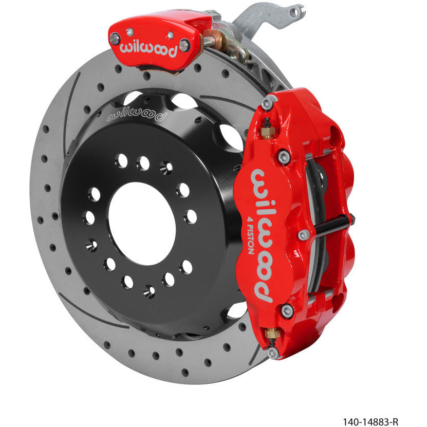 Wilwood Narrow Superlite 4R-MC4 Red Rear Kit 12.88in Drilled Rotor 88-96 Chevy Corvette C4 Wilwood Big Brake Kits